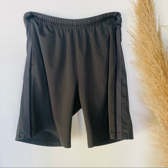 MENS NIKE Grey Black Charcoal Basketball Mesh Lounge Workout Gym Shorts M - Picture 1 of 7